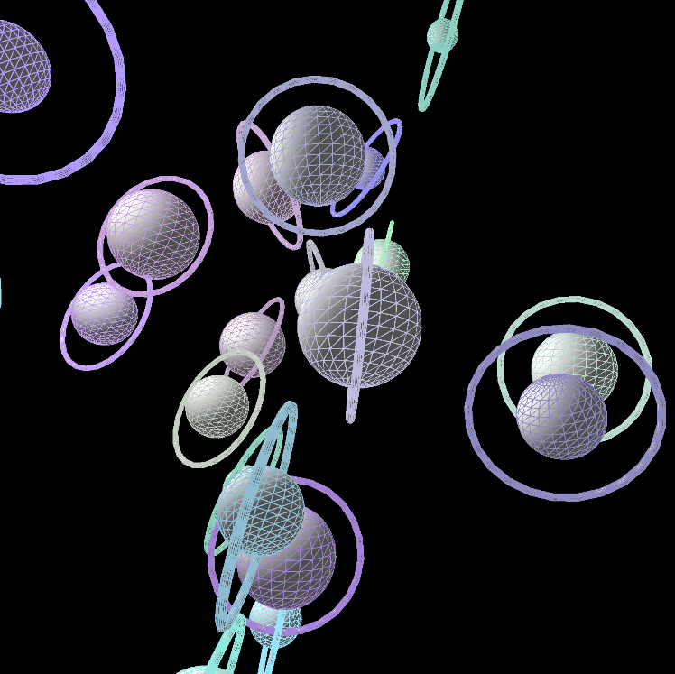image of spheres with a torus around each one